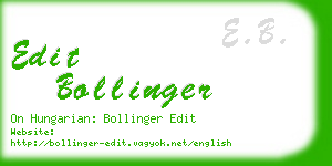edit bollinger business card